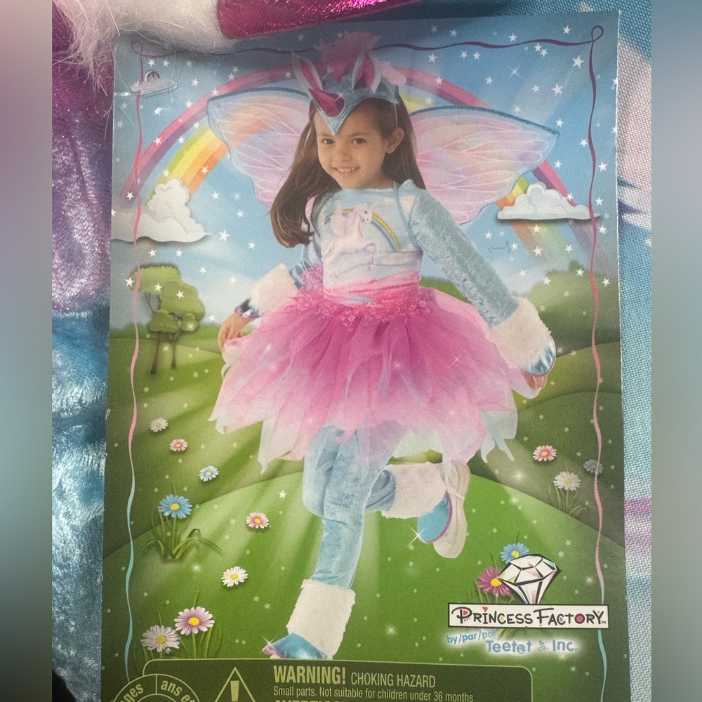 Unicorn Girls Costume Halloween New Size 7-8